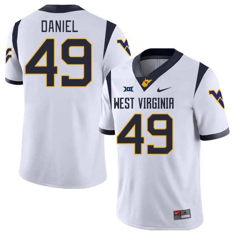 Men #49 Zyir Daniel West Virginia Mountaineers College 2024 New Uniforms Football Jerseys Stitched S